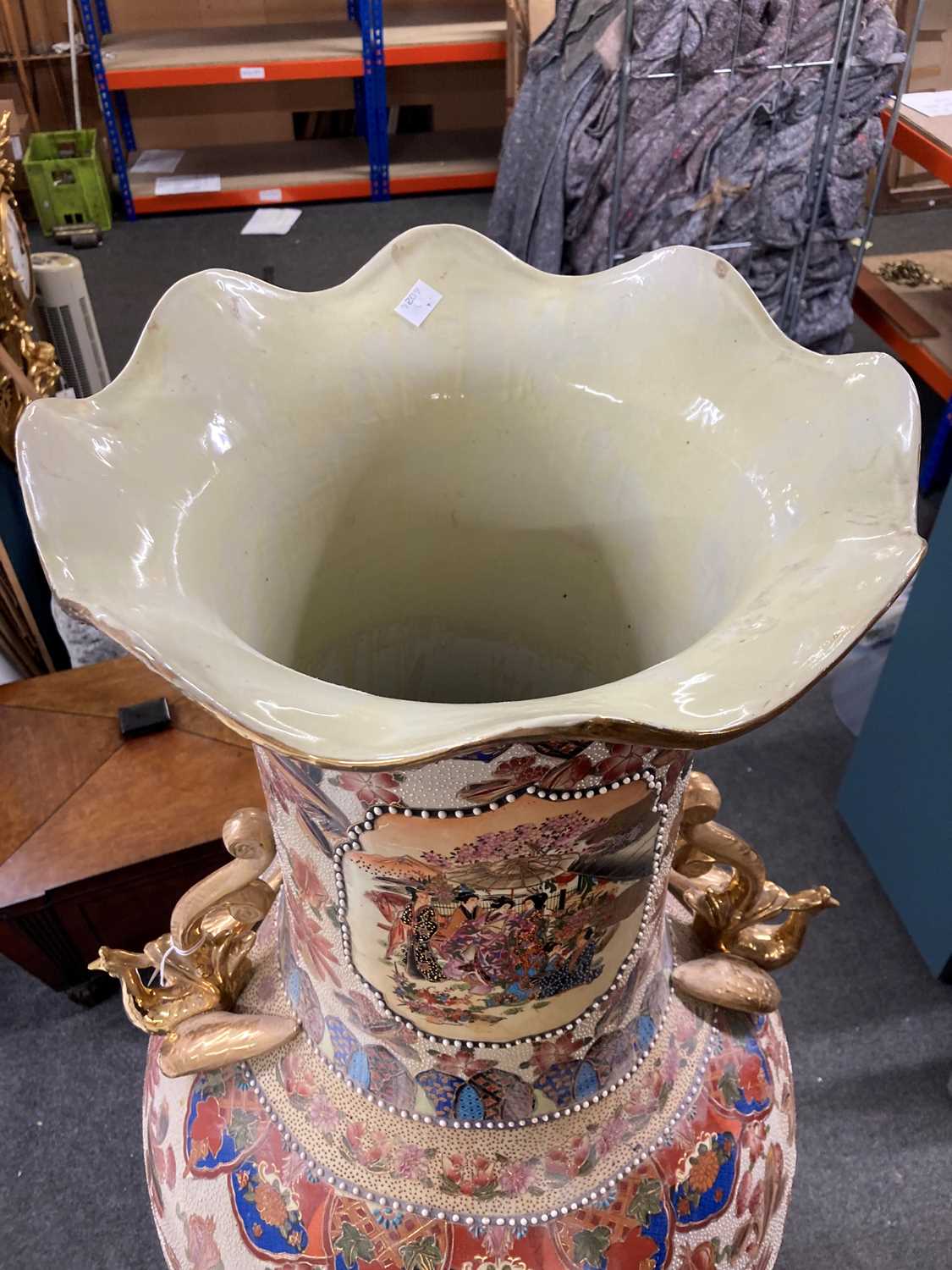 A large Japanese Satsuma ware vase, - Image 54 of 57