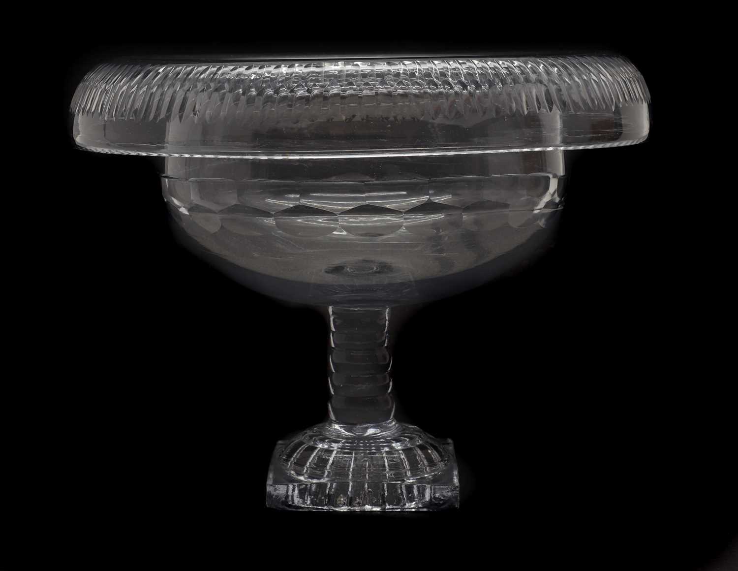 An Anglo Irish glass pedestal bowl,