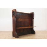 A Victorian Gothic Revival oak pew,