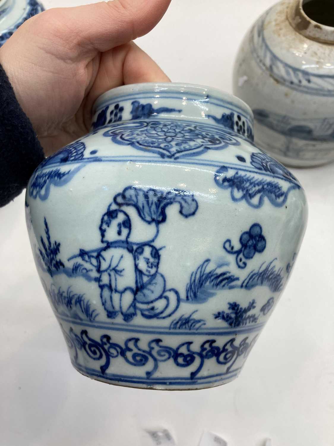 A collection of Chinese blue and white jars, - Image 10 of 46