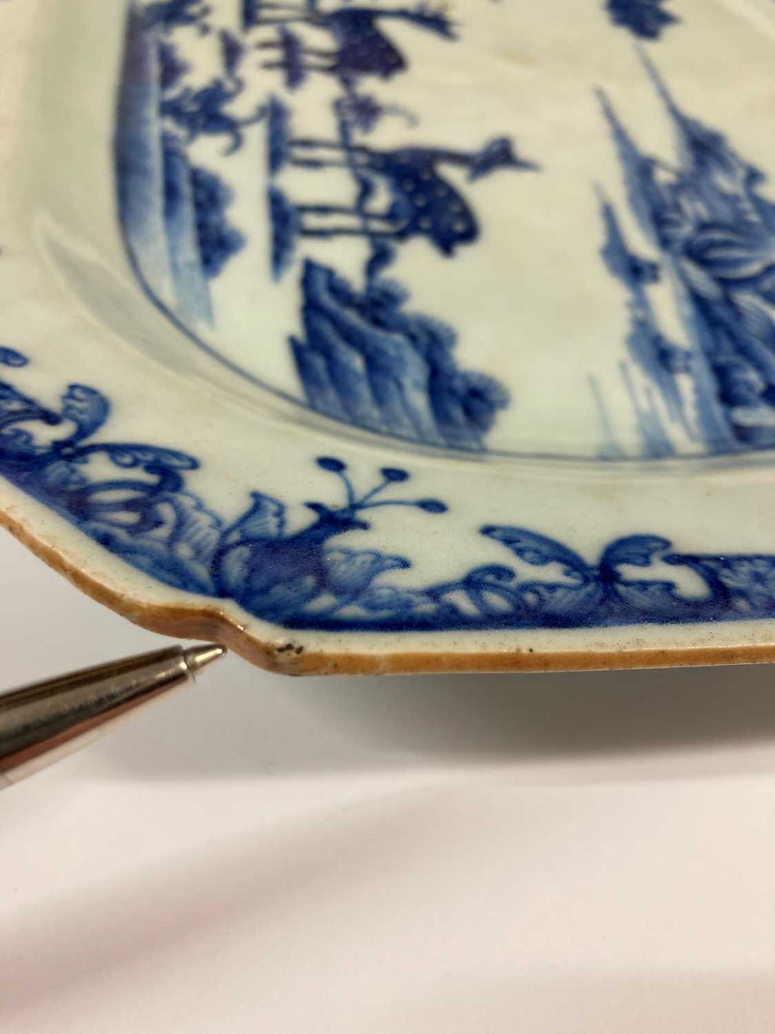 A collection of Chinese export blue and white meat plates, - Image 23 of 23