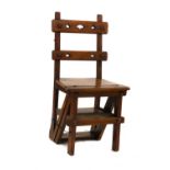 A Victorian mahogany metamorphic chair,