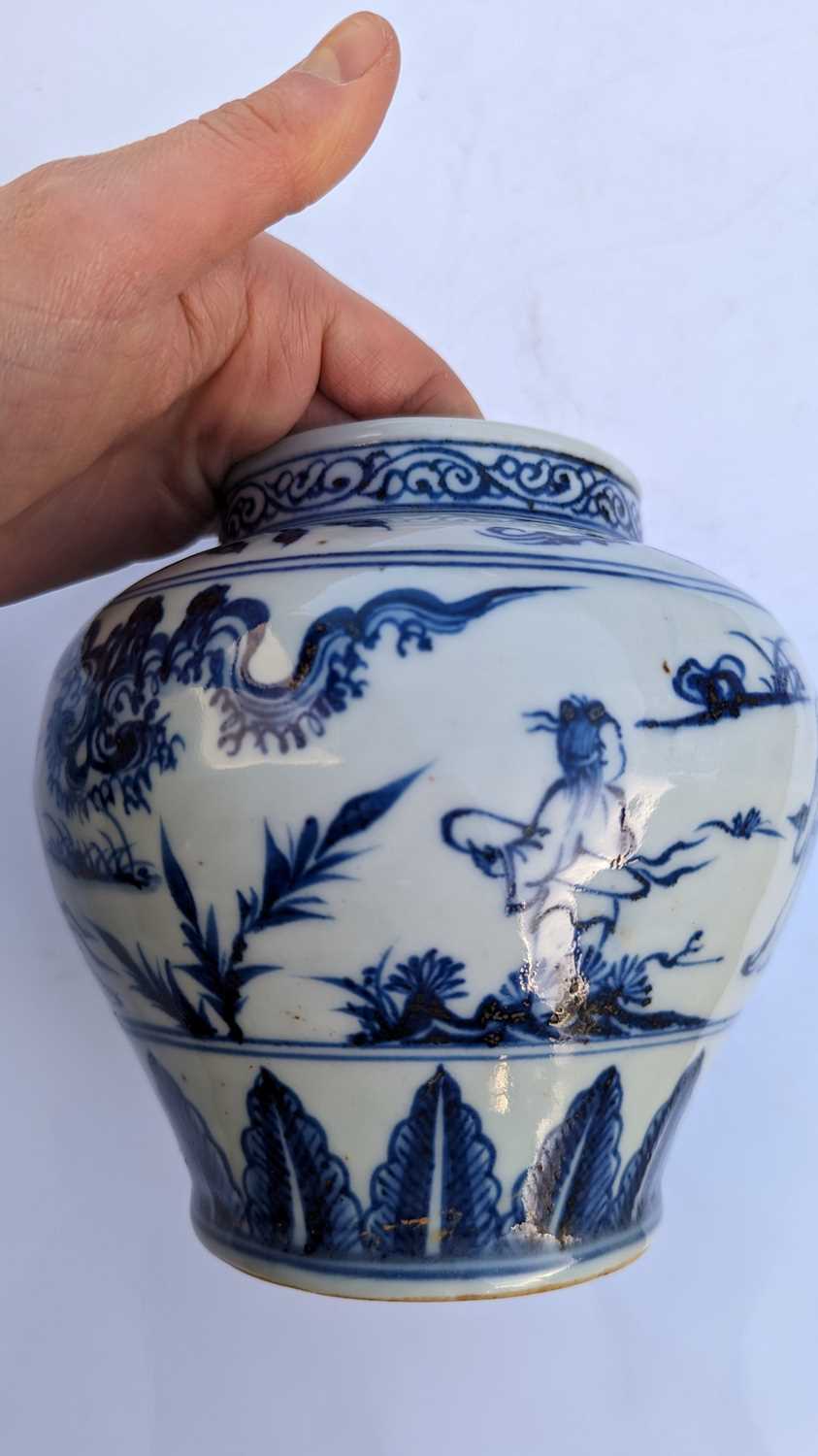 A collection of Chinese blue and white jars, - Image 37 of 46