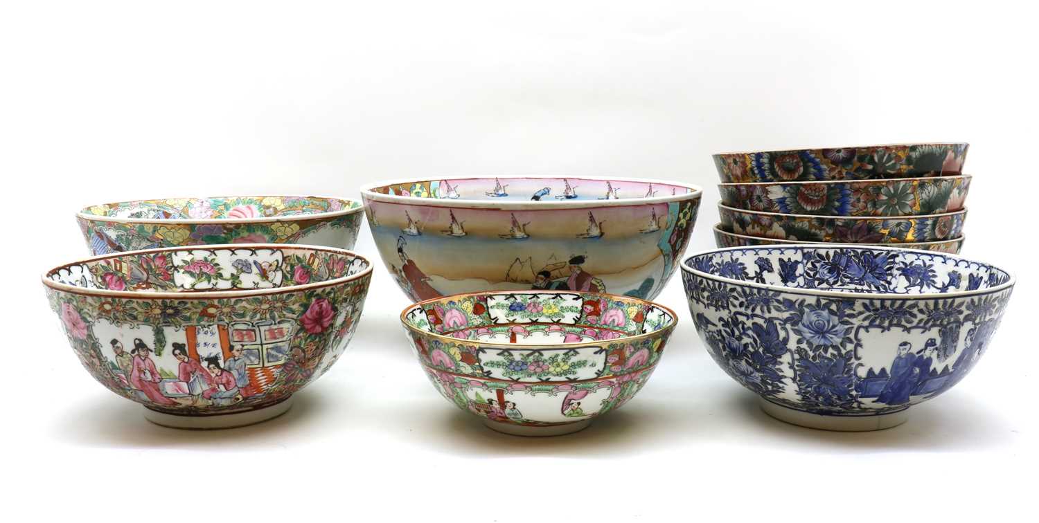 A collection of Chinese porcelain punch bowls, - Image 2 of 43