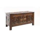 An oak coffer,