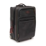 A Mulberry black Scotchgrain large suitcase,