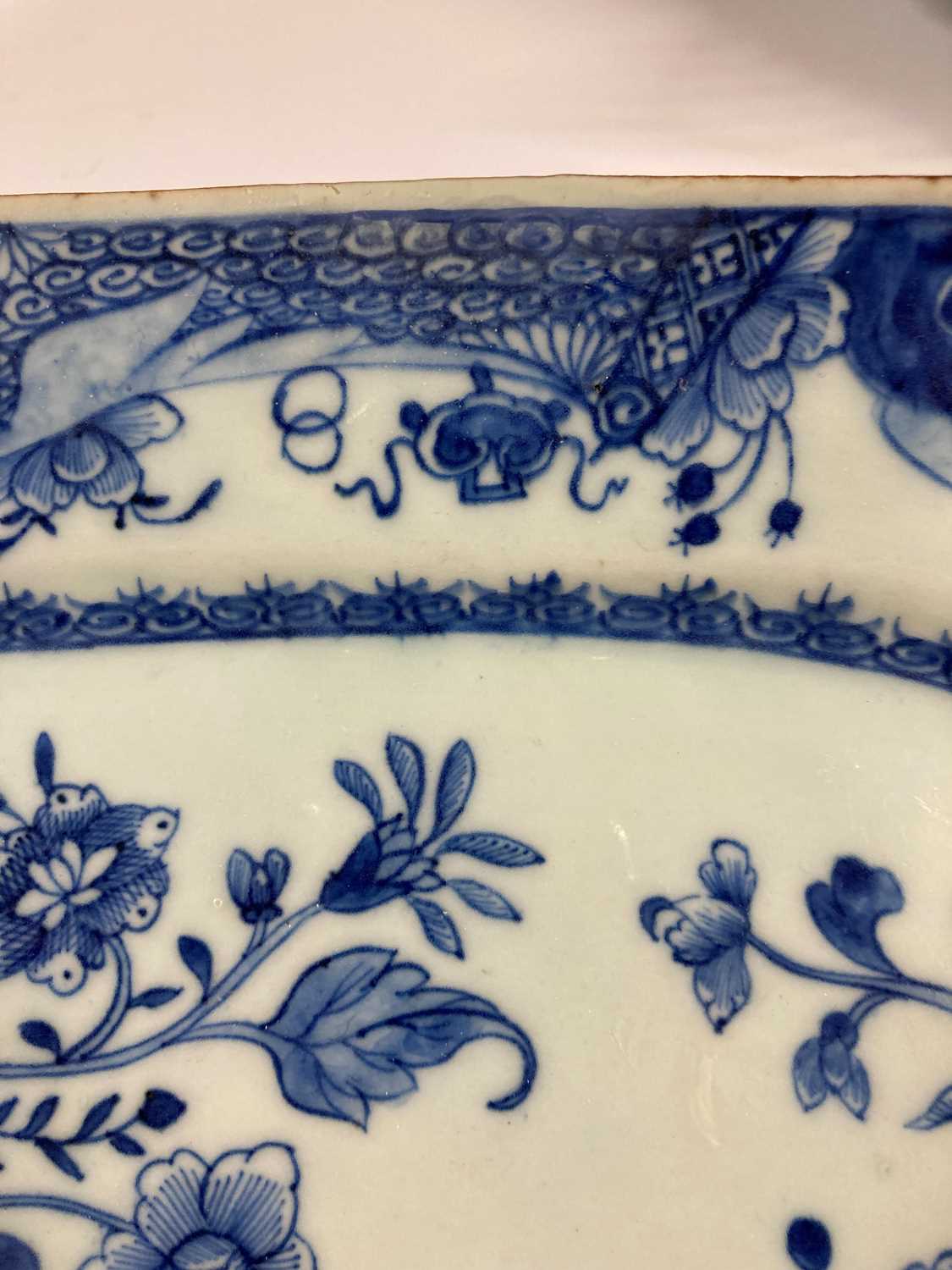 A collection of Chinese export blue and white meat plates, - Image 6 of 23