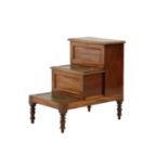 A mahogany step commode,