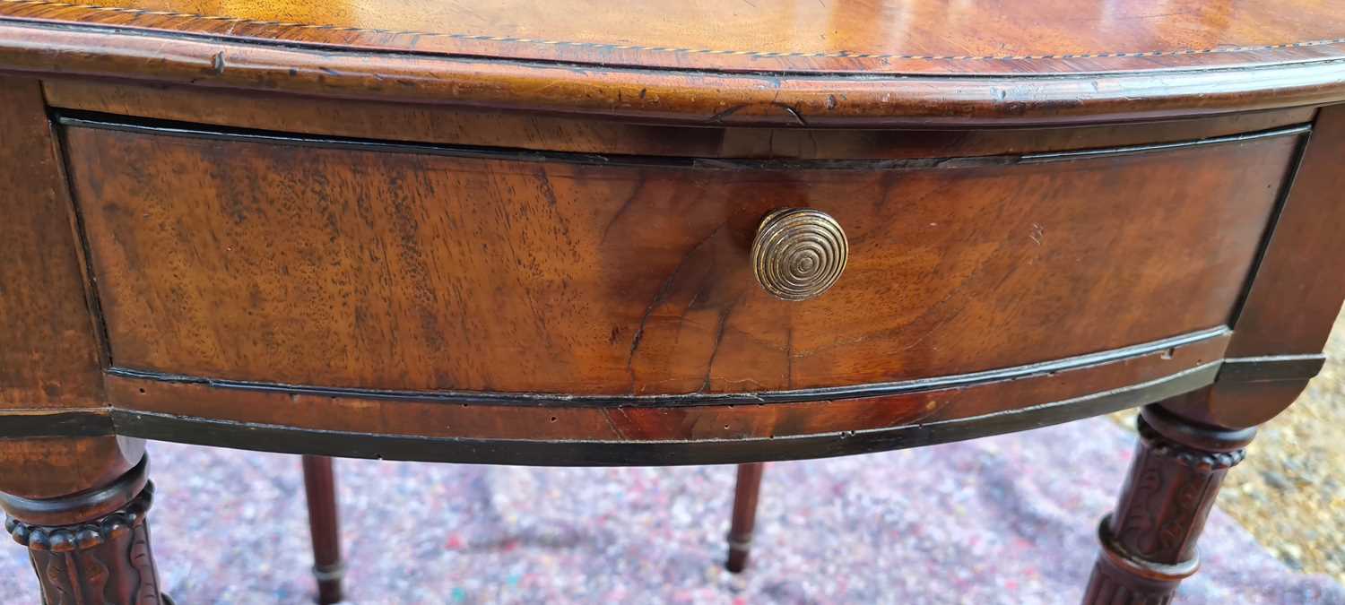 A George III mahogany inlaid and marquetry pembroke table - Image 11 of 14