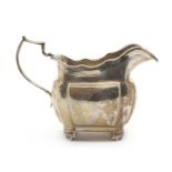 A George III Irish silver cream jug,