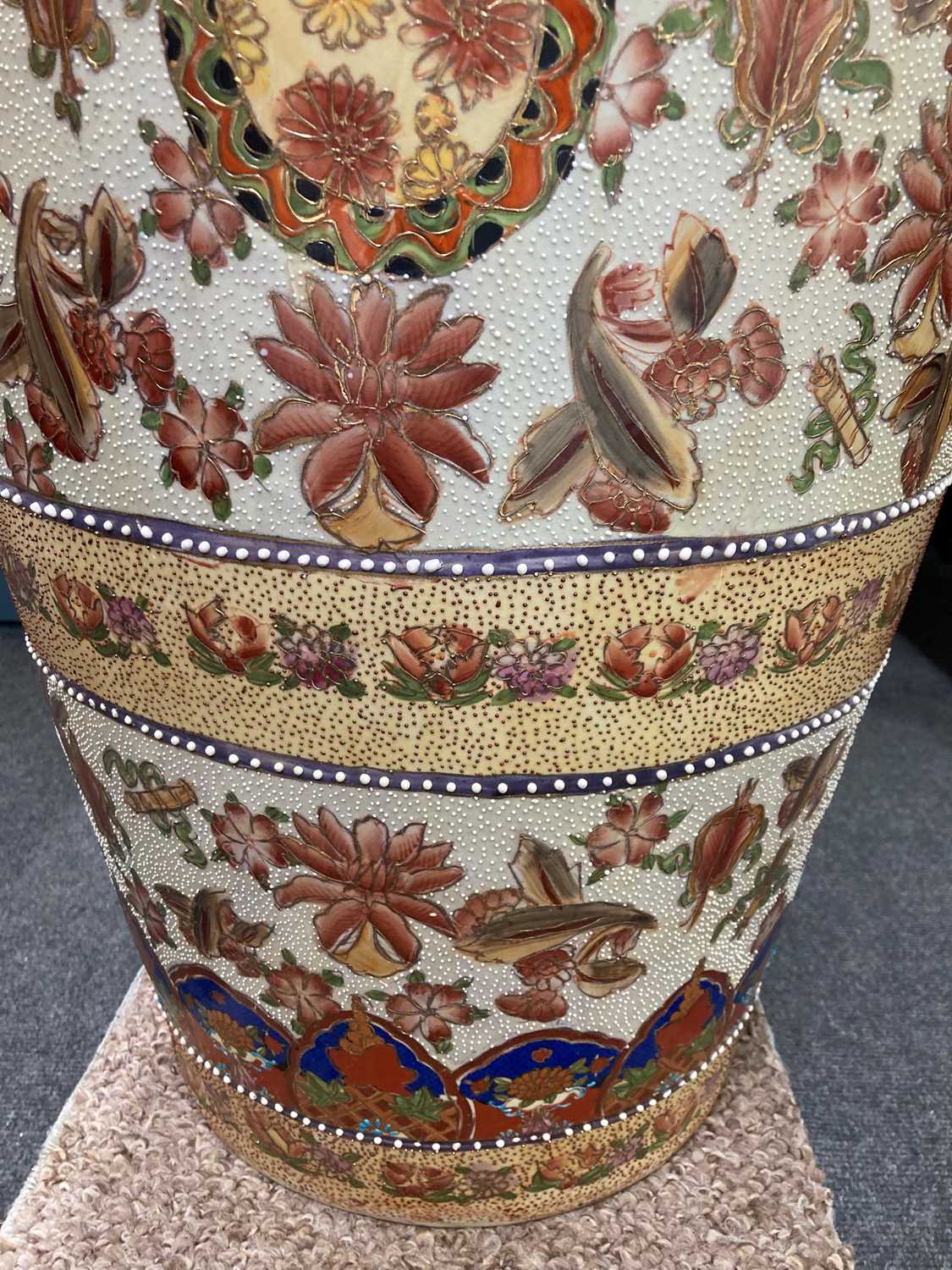 A large Japanese Satsuma ware vase, - Image 34 of 57