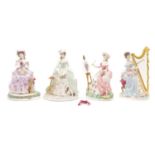 A Royal Worcester porcelain 'Graceful Arts' group,