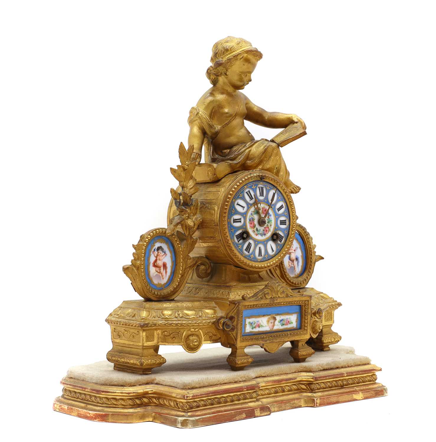 A French Sevres style mantel clock - Image 2 of 3