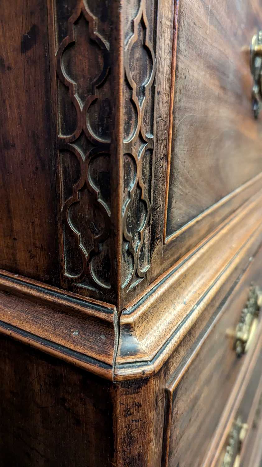 A George III mahogany chest on chest, - Image 8 of 34