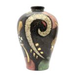 A continental stoneware vase,