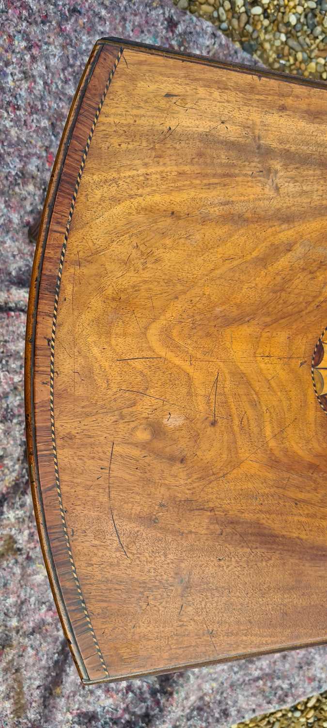 A George III mahogany inlaid and marquetry pembroke table - Image 12 of 14