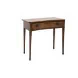 A mahogany inverted side table,