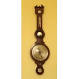 A mahogany banjo barometer,