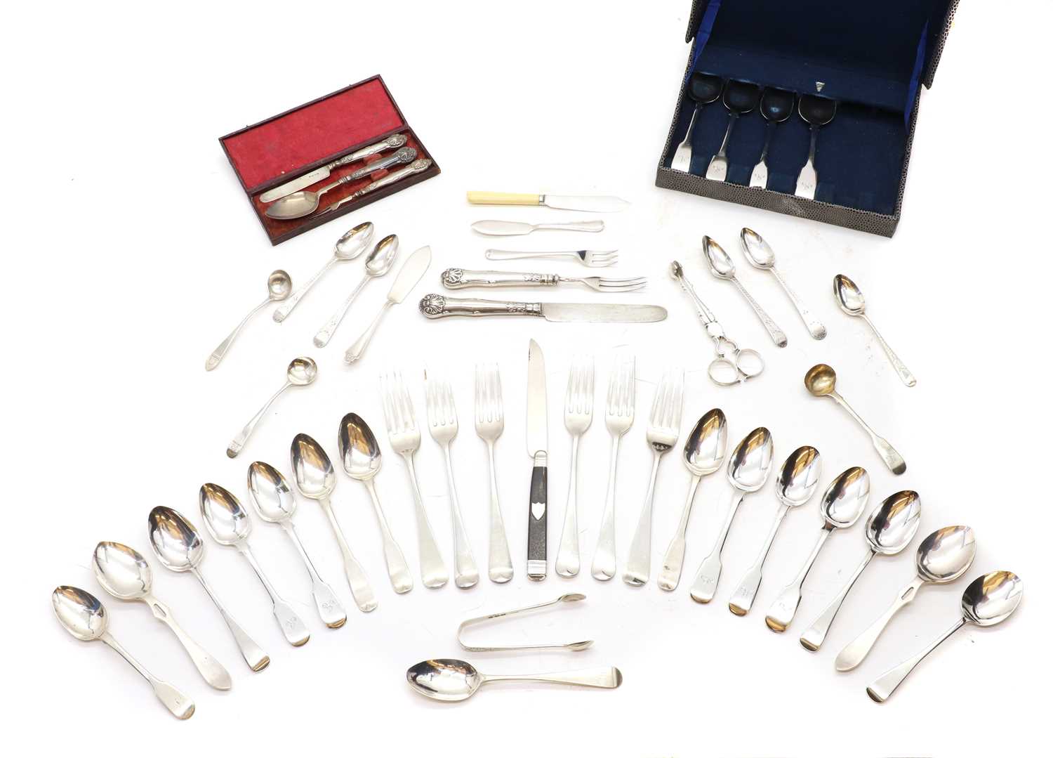 A collection of silver flatware - Image 2 of 5