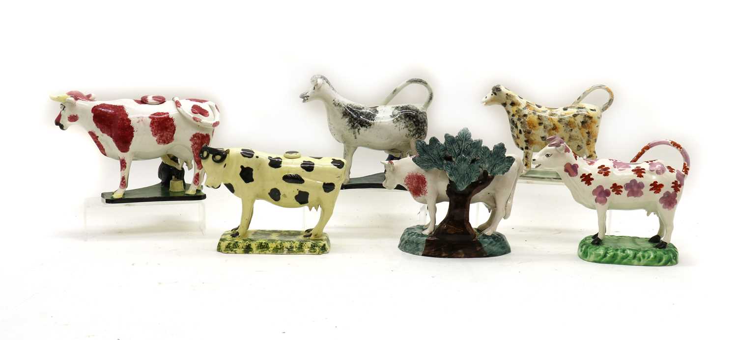 Six pottery cow creamers - Image 2 of 47