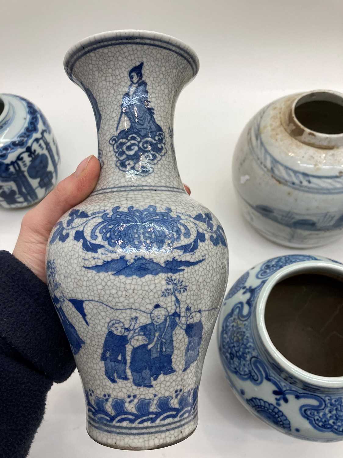 A collection of Chinese blue and white jars, - Image 6 of 46