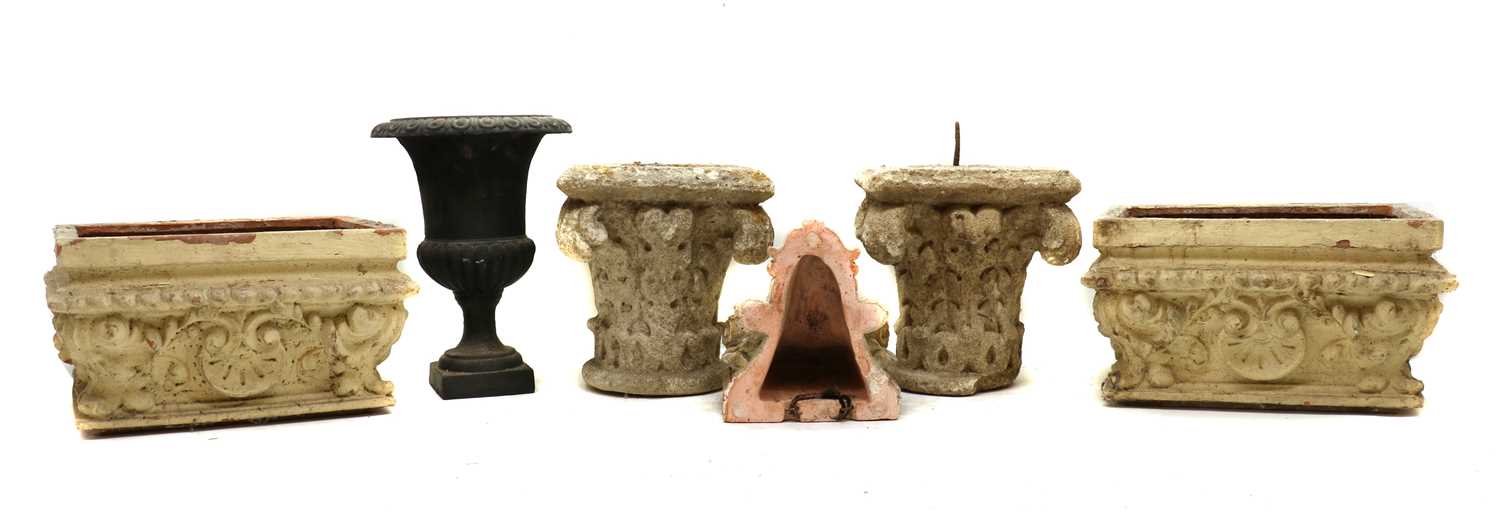 A pair of composite stone Corinthian column capitals - Image 3 of 3