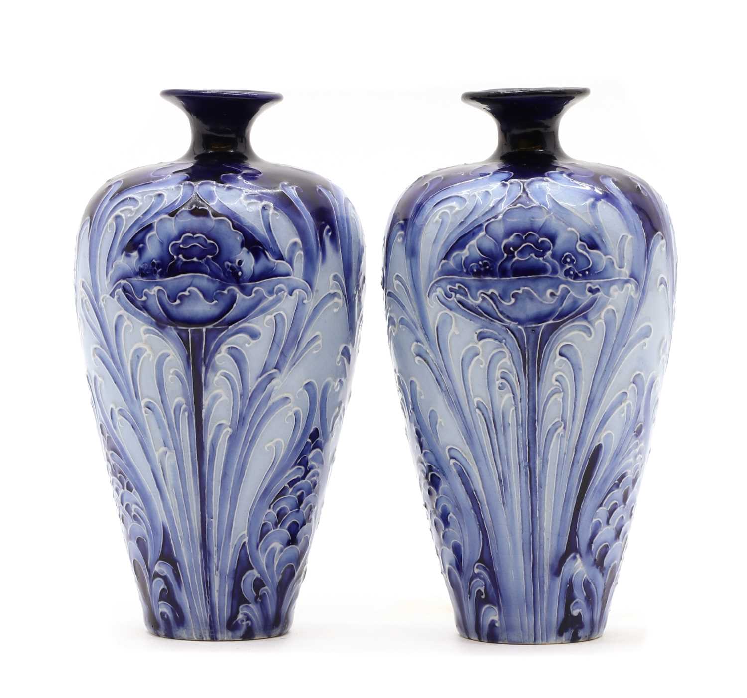 A pair of James Macintyre Florian ware vases, - Image 3 of 28