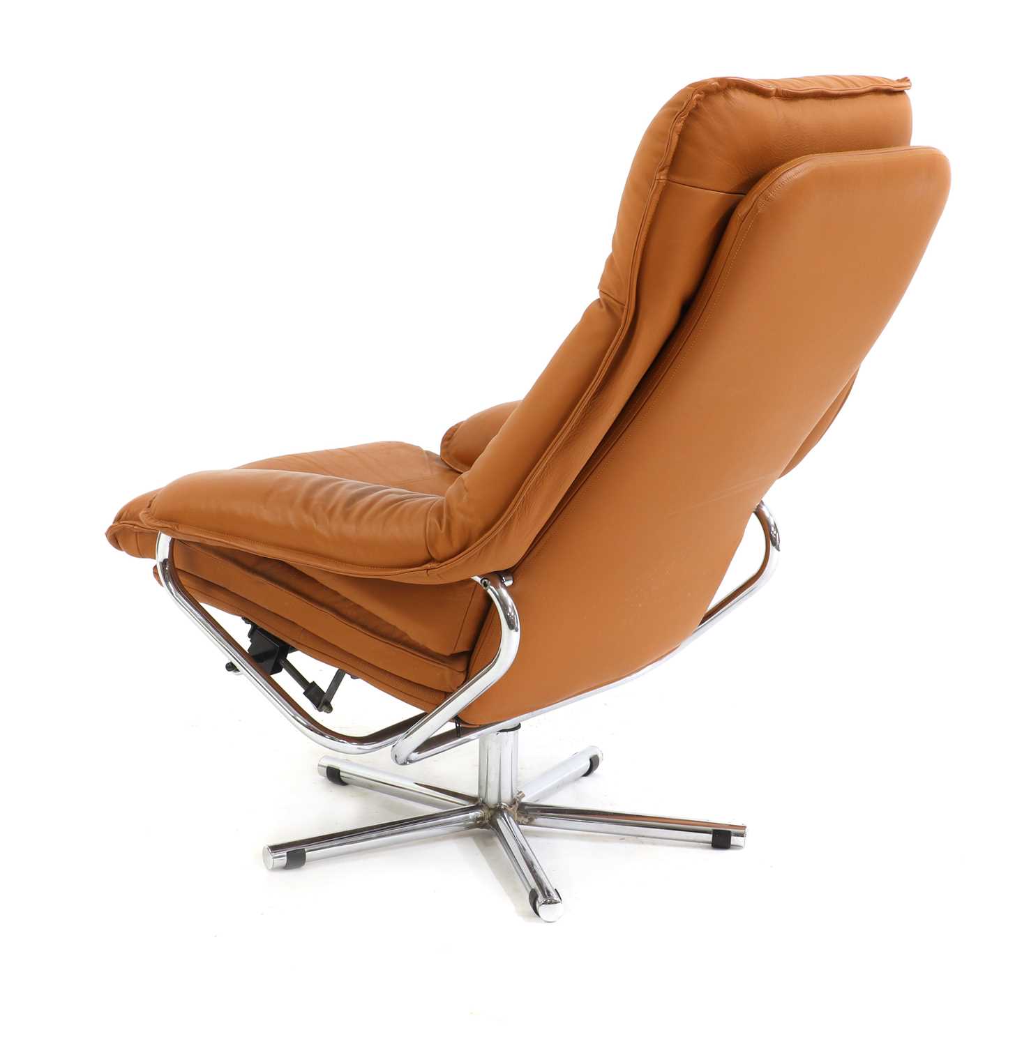 A Norwegian 'Model N' reclining leather lounge chair, - Image 2 of 2