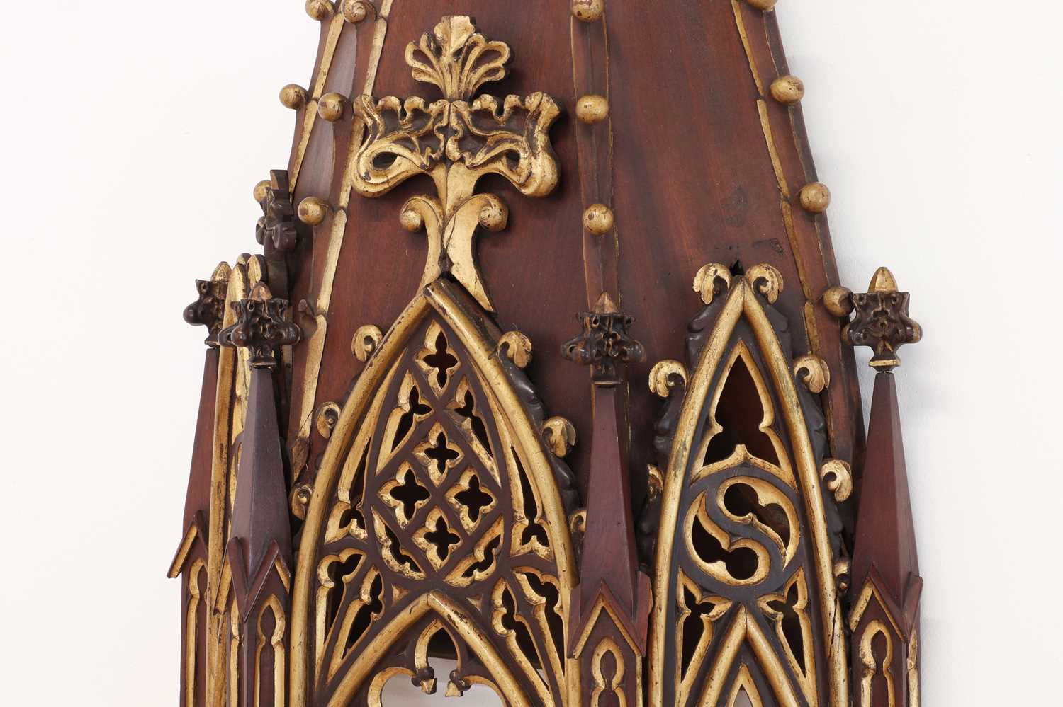 A Gothic Revival parcel-gilt pier table, - Image 10 of 11