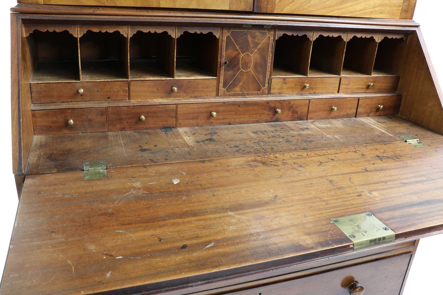 A mahogany bureau bookcase - Image 3 of 6