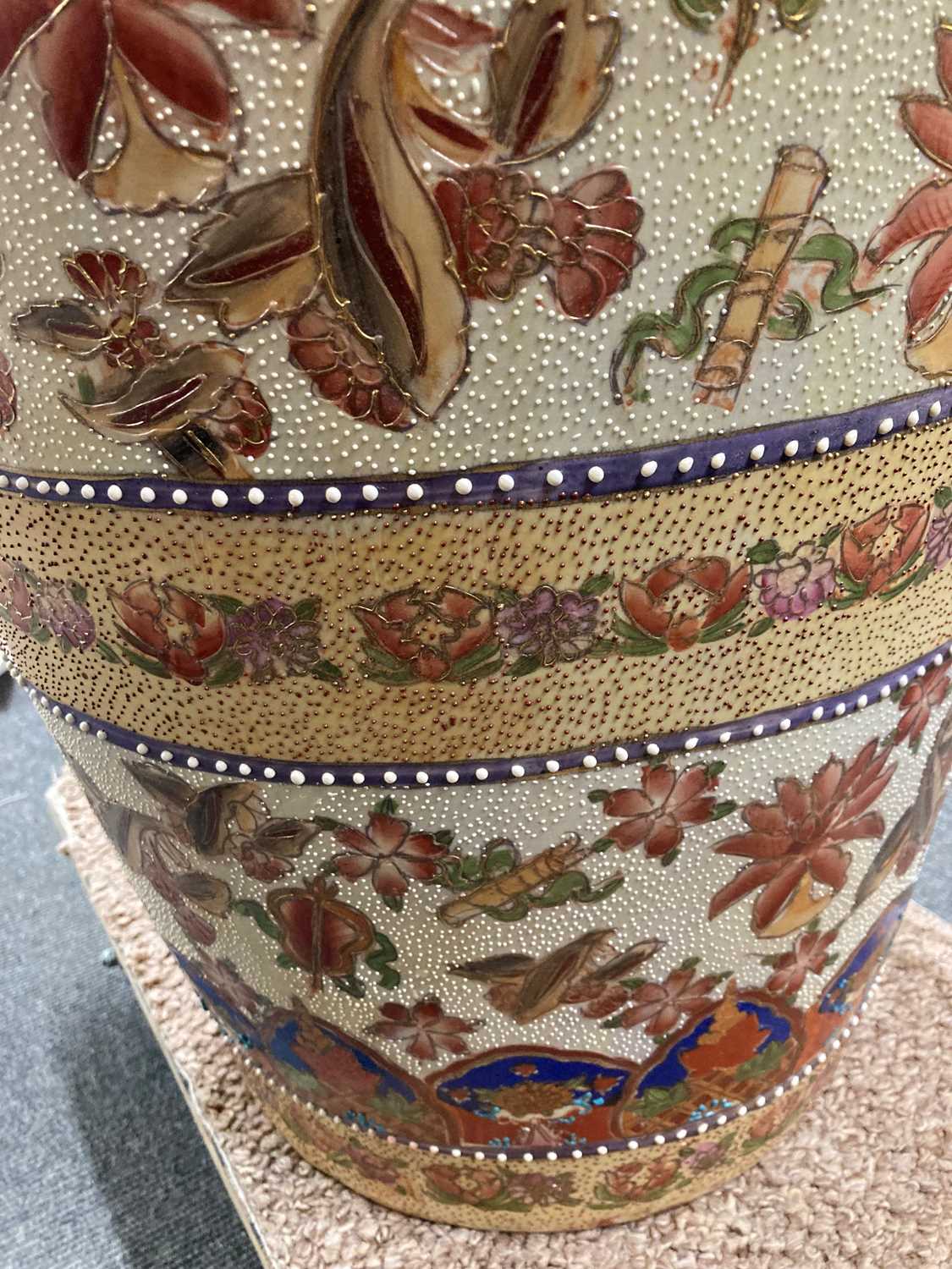 A large Japanese Satsuma ware vase, - Image 47 of 57