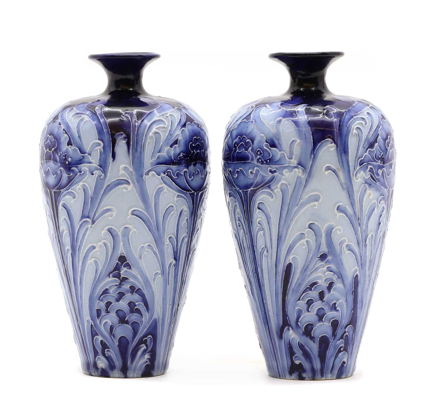 A pair of James Macintyre Florian ware vases, - Image 2 of 28