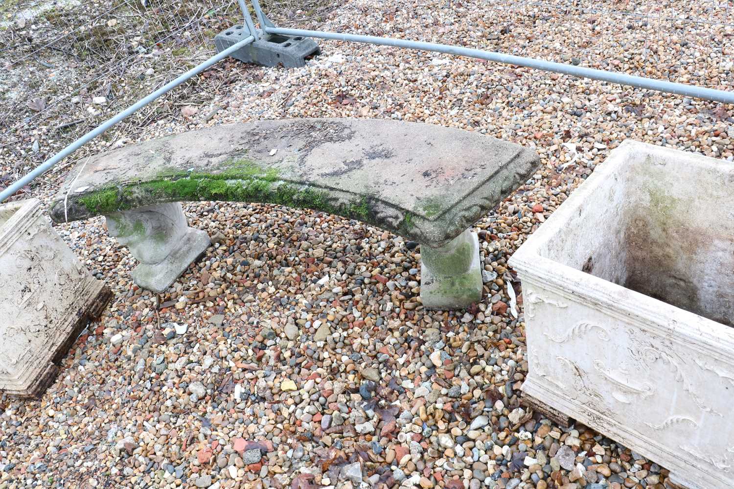 A composite stone garden bench - Image 2 of 9