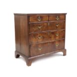 A George I walnut chest of drawers