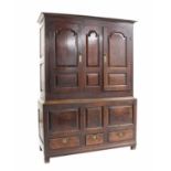 An oak panelled press,