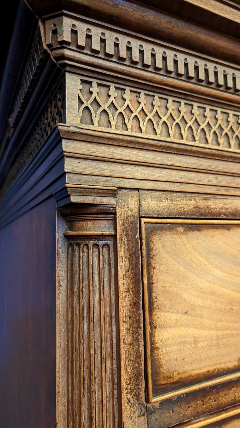 A George III mahogany chest on chest, - Image 16 of 34