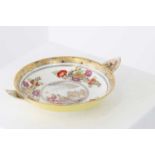 A Meissen porcelain Hausmalerei saucer,