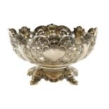 A German silver punch bowl