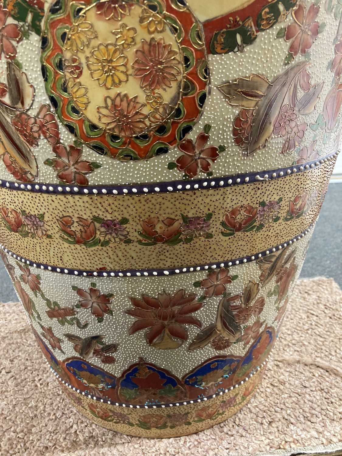 A large Japanese Satsuma ware vase, - Image 14 of 57