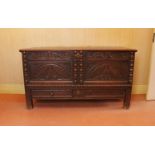 An oak coffer,