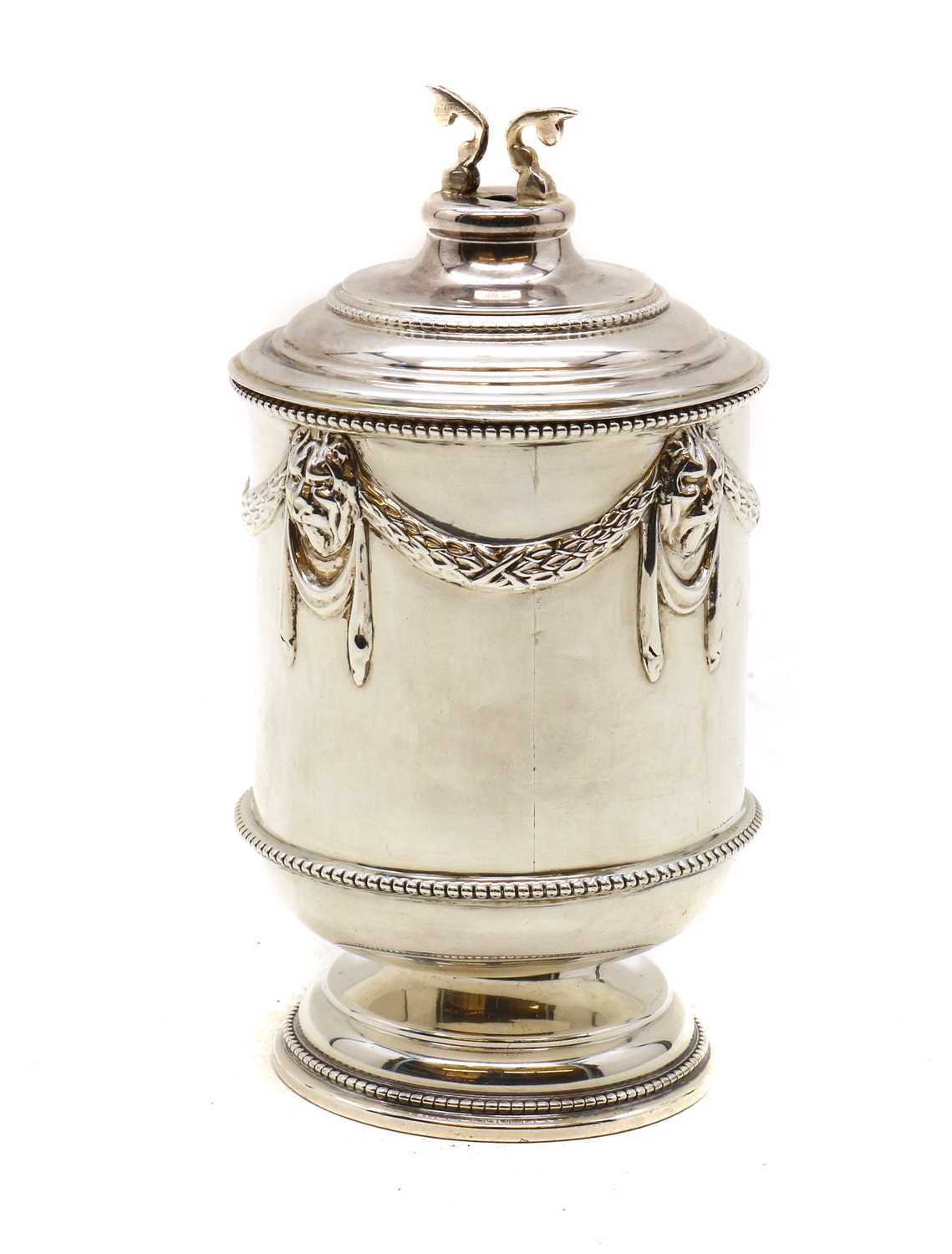 A George IV silver tea caddy