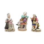 A pair of Meissen porcelain figures