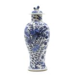 A Chinese blue and white vase,