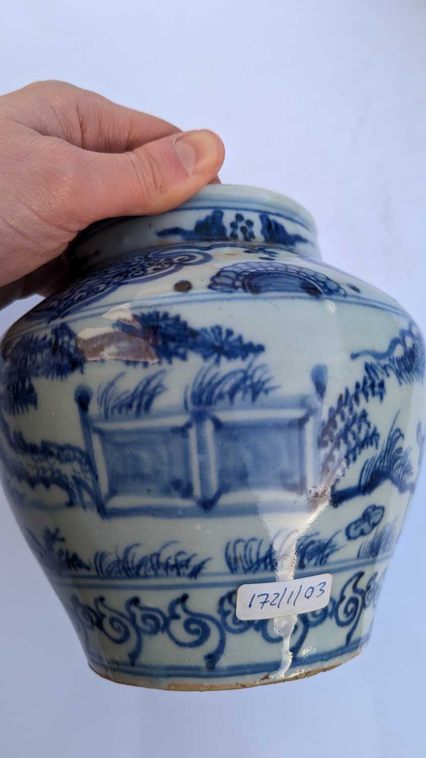 A collection of Chinese blue and white jars, - Image 31 of 46
