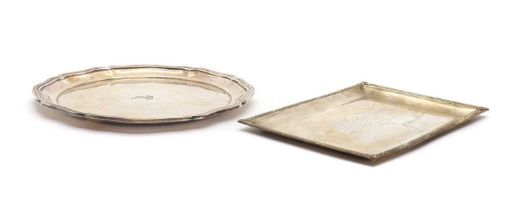 A French silver tray