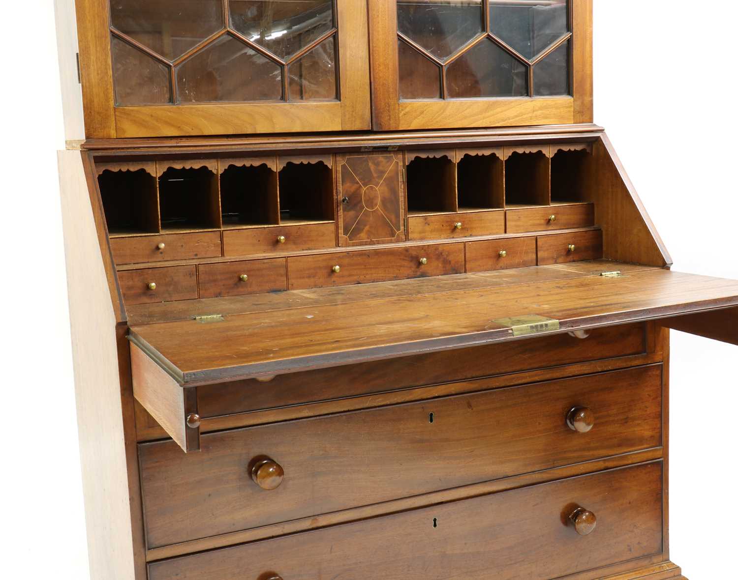 A mahogany bureau bookcase - Image 2 of 6