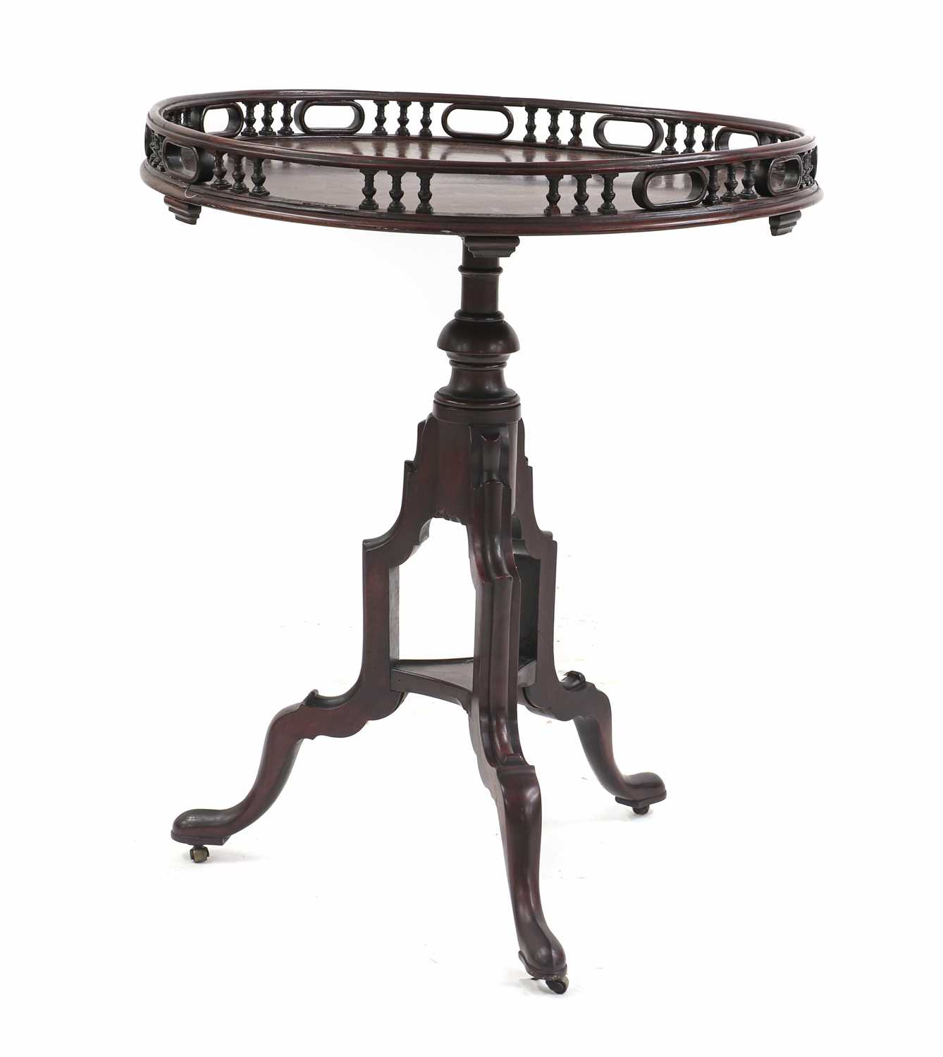 A George II style mahogany tripod table - Image 2 of 11