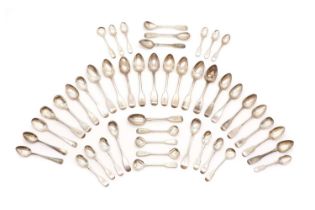 A collection of silver spoons