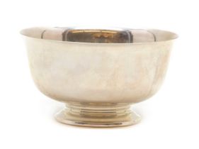 An American silver bowl,