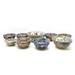 A collection of Chinese porcelain punch bowls,